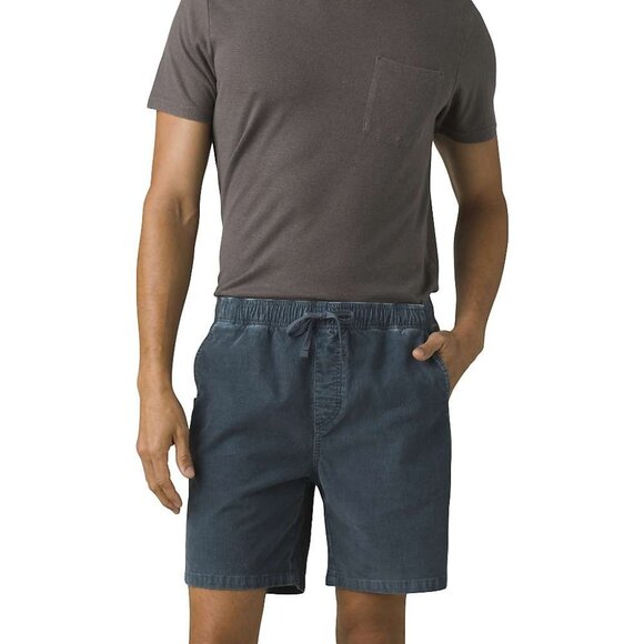 PrAna Bottoms Mens 2XL Grey Blue Canyon Camp Chino Shorts NWT - Picture 2 of 2